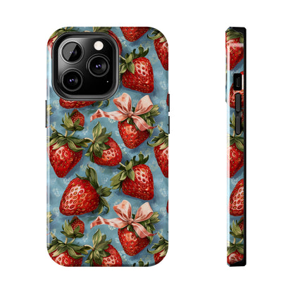 Bows and Berries 2 Phone Case for iPhone - Lightweight, Impact Resistant, Wireless Charging Compatible