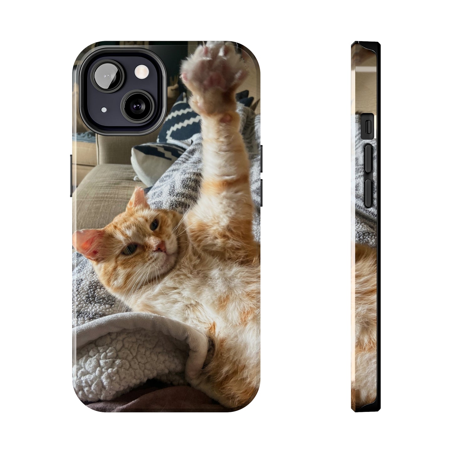 Alfred the Cat's "All In" Phone Case for iPhone - Lightweight, Impact Resistant, Wireless Charging Compatible