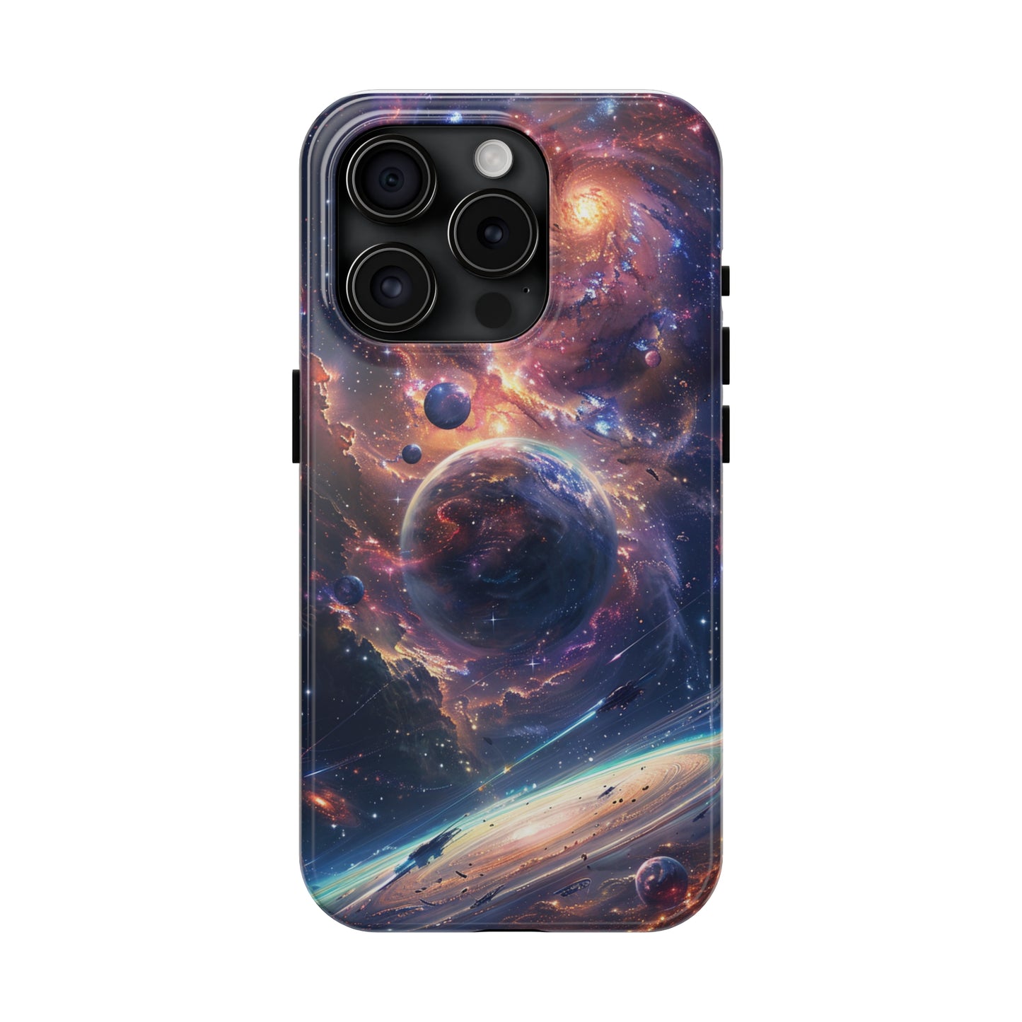 Cosmic Scene Phone Case for iPhone - Lightweight, Impact Resistant, Wireless Charging Compatible