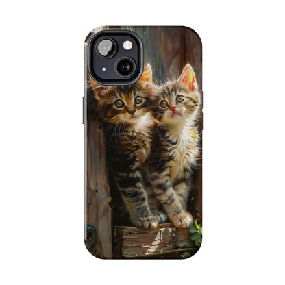 Window of Kittens Phone Case for iPhone - Lightweight, Impact Resistant, Wireless Charging Compatible