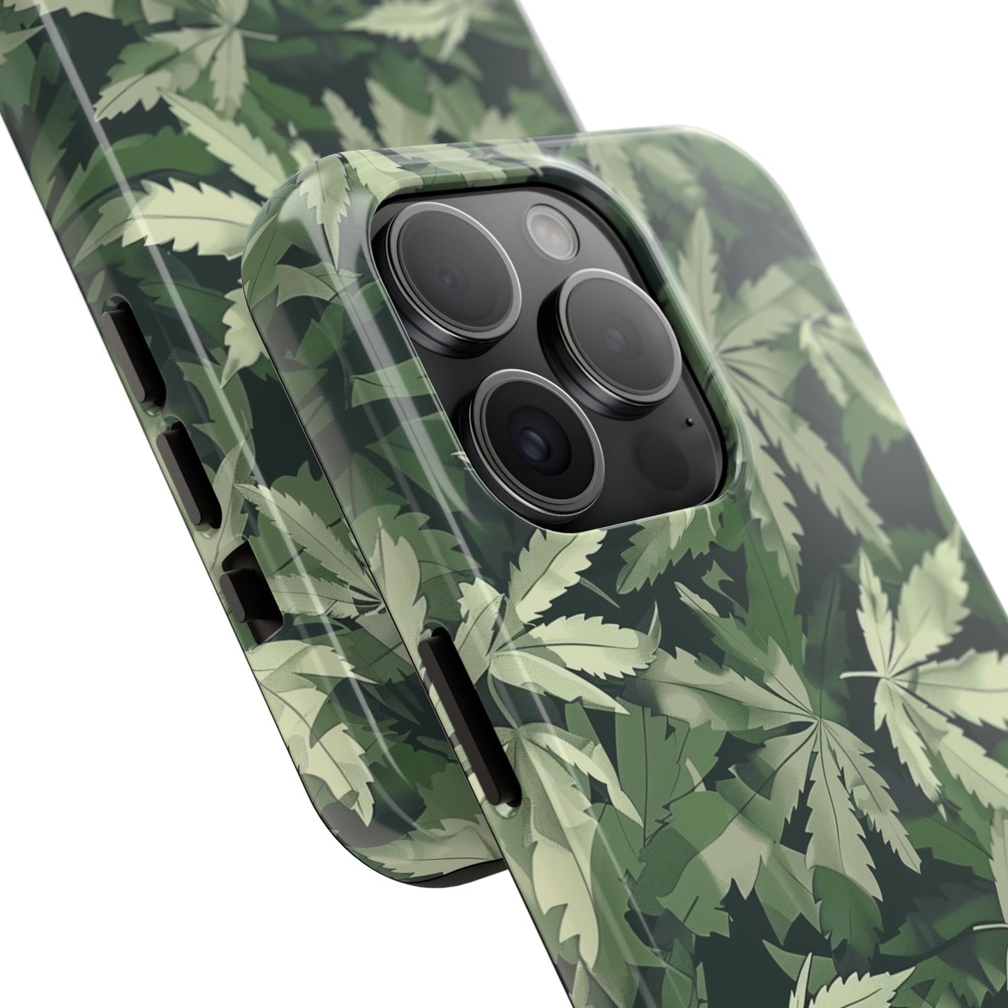 Cannabis Camo 3 Phone Case for iPhone - Lightweight, Impact Resistant, Wireless Charging Compatible