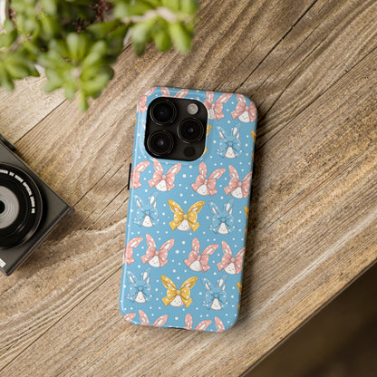 Bunnies and Bows Phone Case for iPhone - Lightweight, Impact Resistant, Wireless Charging Compatible