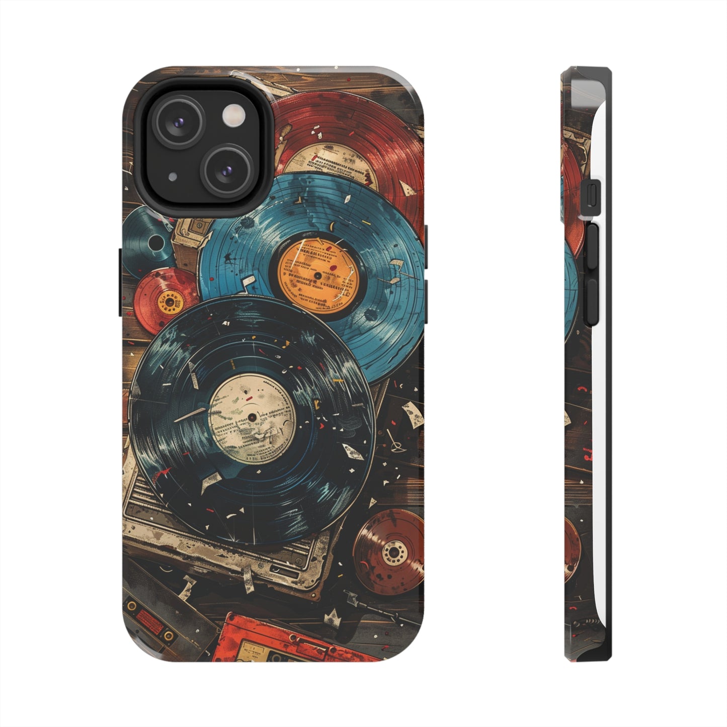 Vintage Audio Phone Case for iPhone - Lightweight, Impact Resistant, Wireless Charging Compatible