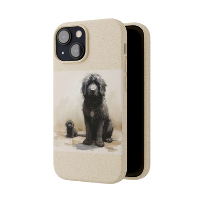 Biodegradable Custom Pet Phone Case, Dog iPhone Case, Doodle Phone Case, Newfypoo, Puppy phone case-AI phone case-AI By AJ