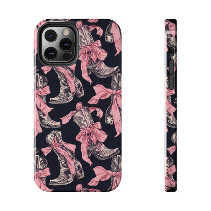 Bows and Boots 3 Phone Case for iPhone - Lightweight, Impact Resistant, Wireless Charging Compatible