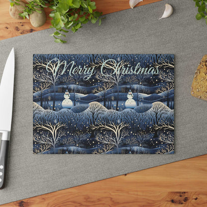 Christmas Glass Cutting Board | Do all your Christmas chopping on this!