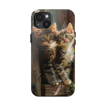 Window of Kittens Phone Case for iPhone - Lightweight, Impact Resistant, Wireless Charging Compatible