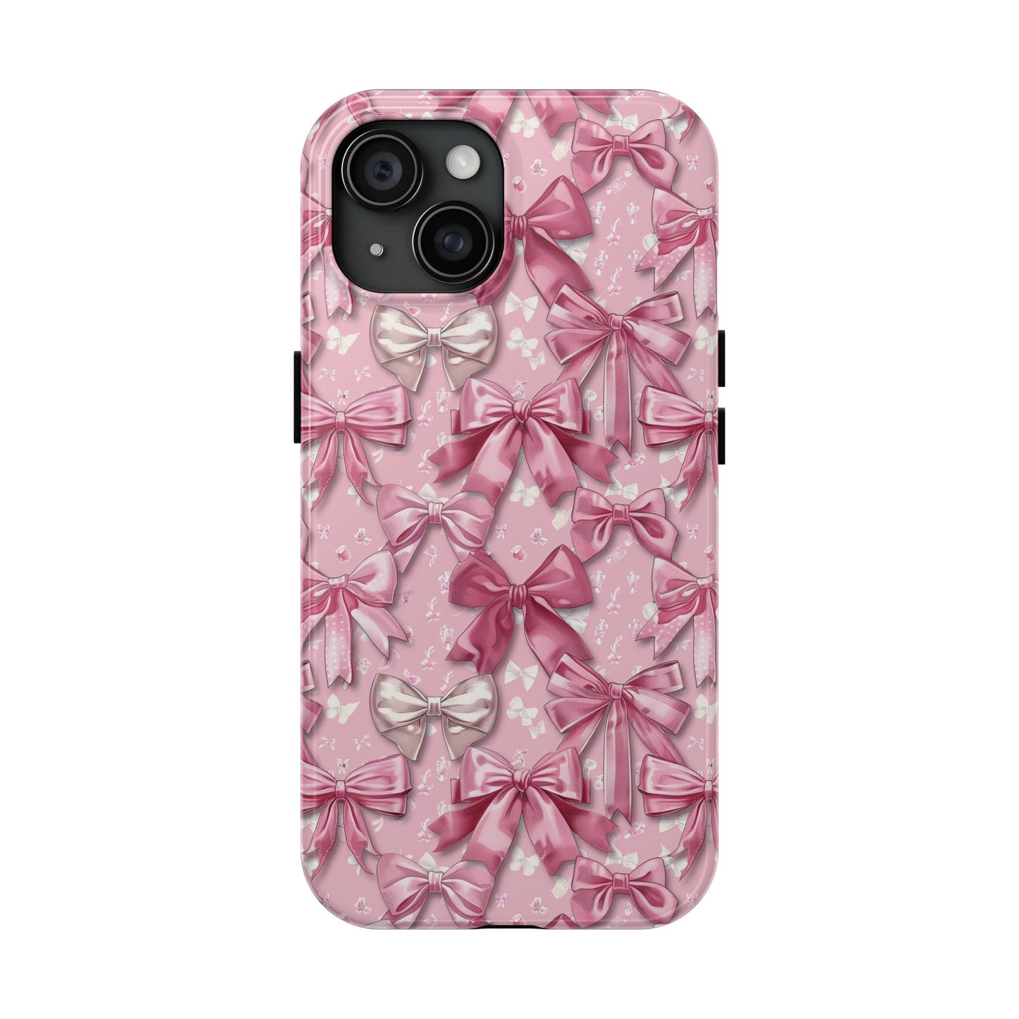 Pink Bows 4 Phone Case for iPhone - Lightweight, Impact Resistant, Wireless Charging Compatible