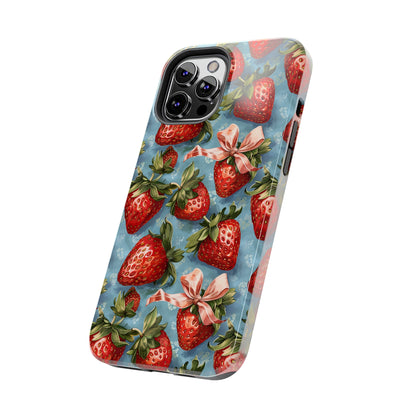 Bows and Berries 2 Phone Case for iPhone - Lightweight, Impact Resistant, Wireless Charging Compatible