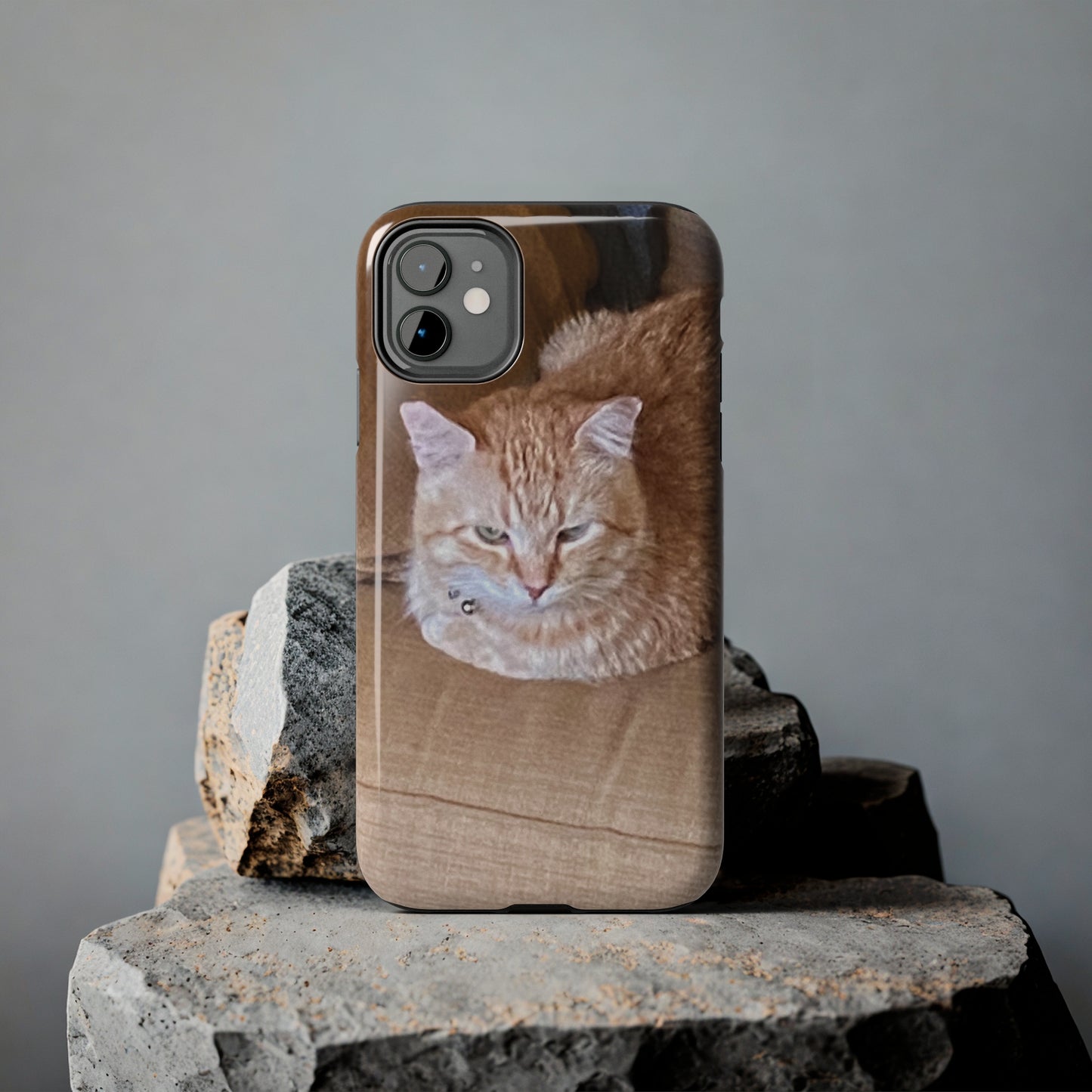 Alfred the Cat's "Couch Potato" Phone Case for iPhone - Lightweight, Impact Resistant, Wireless Charging Compatible