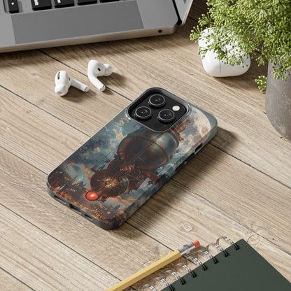 Steampunk Adventure Phone Case for iPhone - Lightweight, Impact Resistant, Wireless Charging Compatible