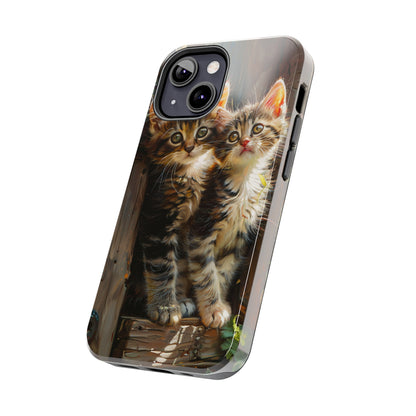 Window of Kittens Phone Case for iPhone - Lightweight, Impact Resistant, Wireless Charging Compatible