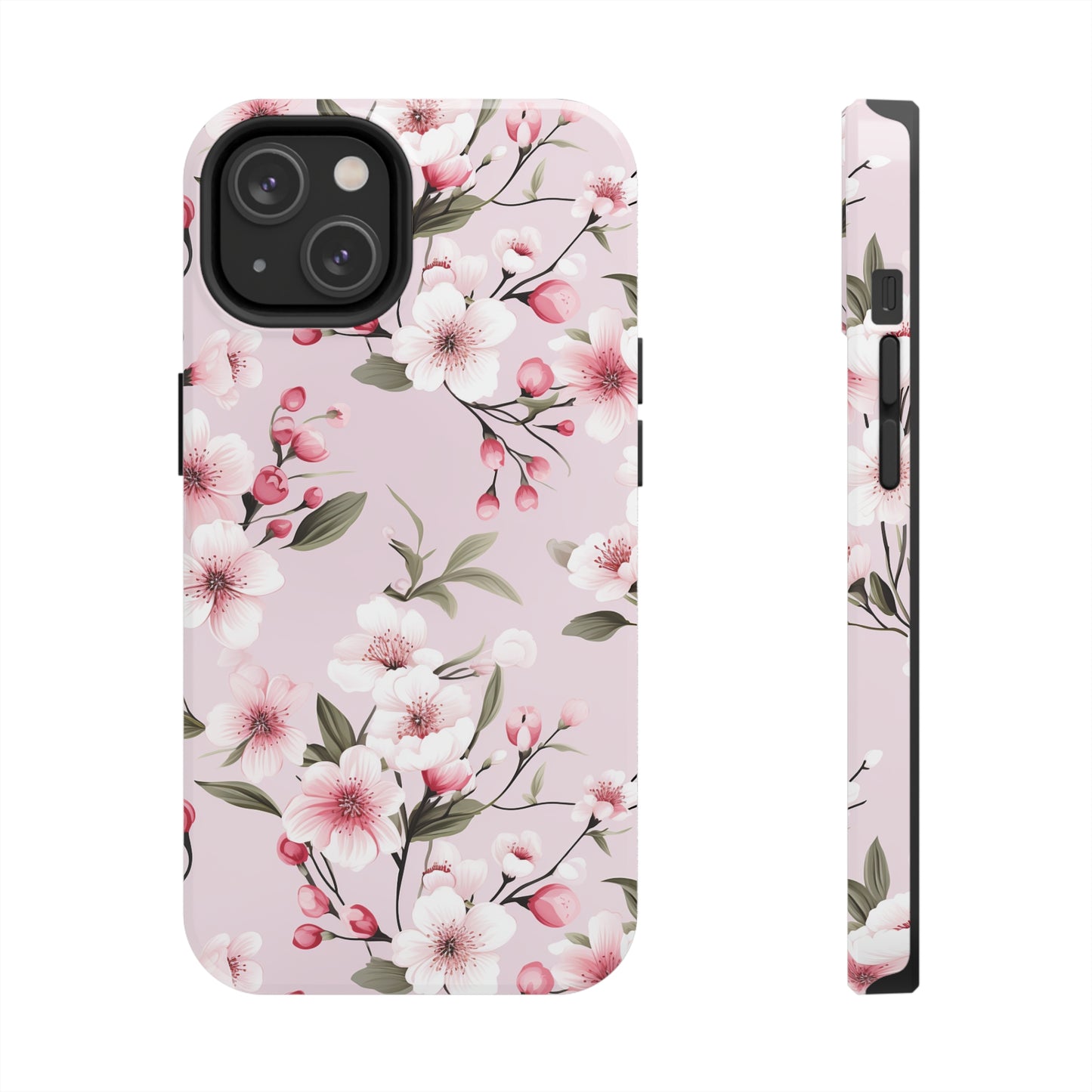 AI Cherry Blossom Pattern Phone Case for iPhone - Lightweight, Impact Resistant, Wireless Charging Compatible-AI phone case-AI By AJ