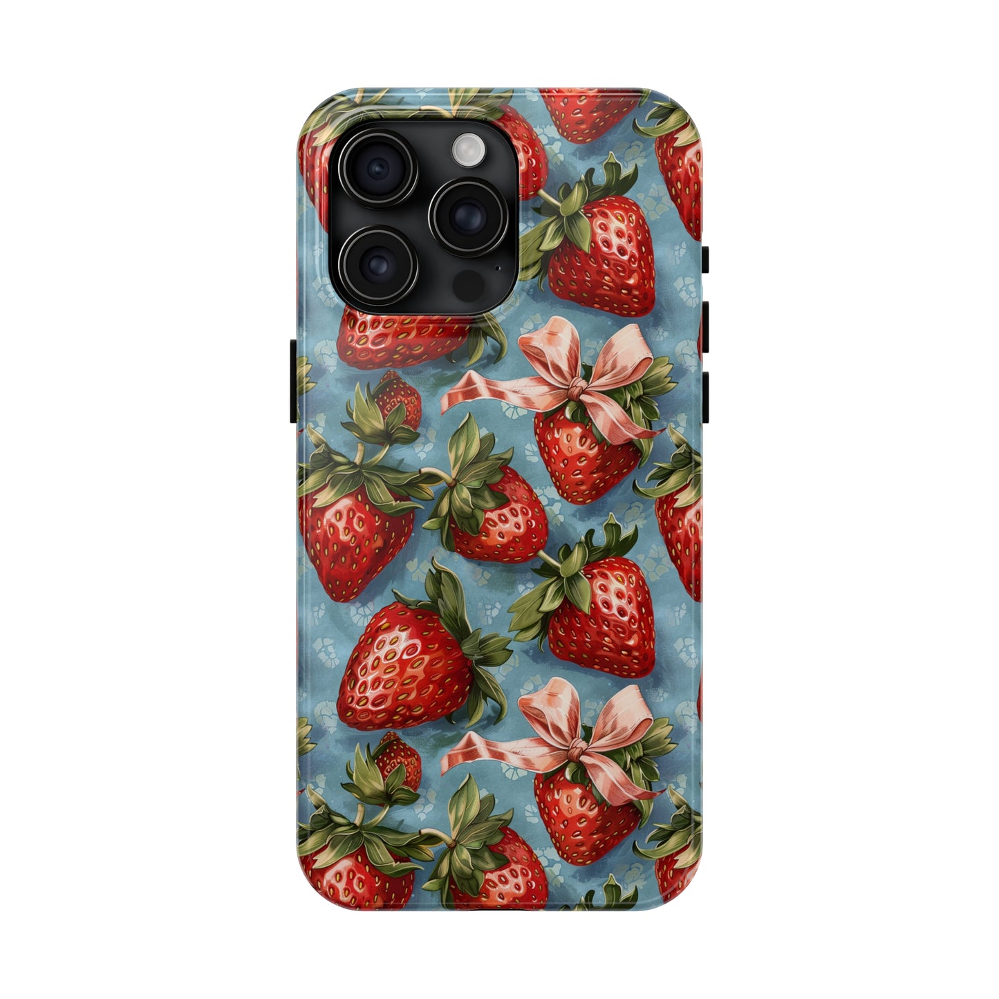 Bows and Berries 2 Phone Case for iPhone - Lightweight, Impact Resistant, Wireless Charging Compatible