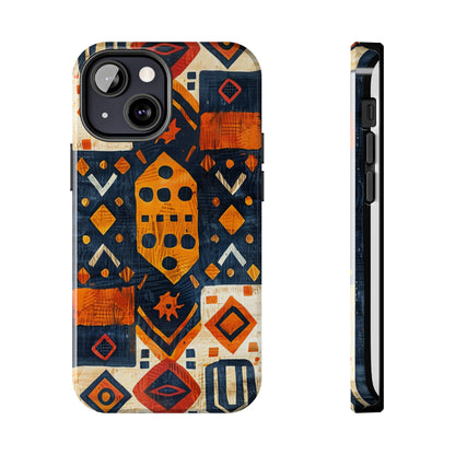 Cultural Tapestry Phone Case for iPhone - Lightweight, Impact Resistant, Wireless Charging Compatible