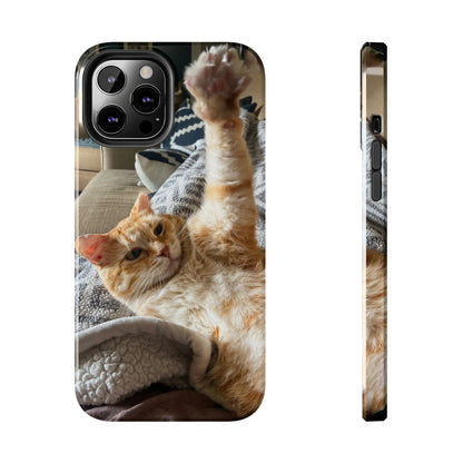 Alfred the Cat's "All In" Phone Case for iPhone - Lightweight, Impact Resistant, Wireless Charging Compatible