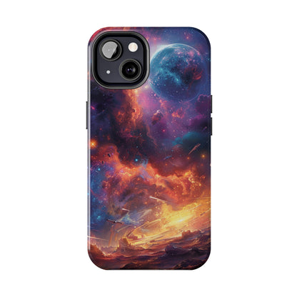 Cosmic Space Phone Case for iPhone - Lightweight, Impact Resistant, Wireless Charging Compatible