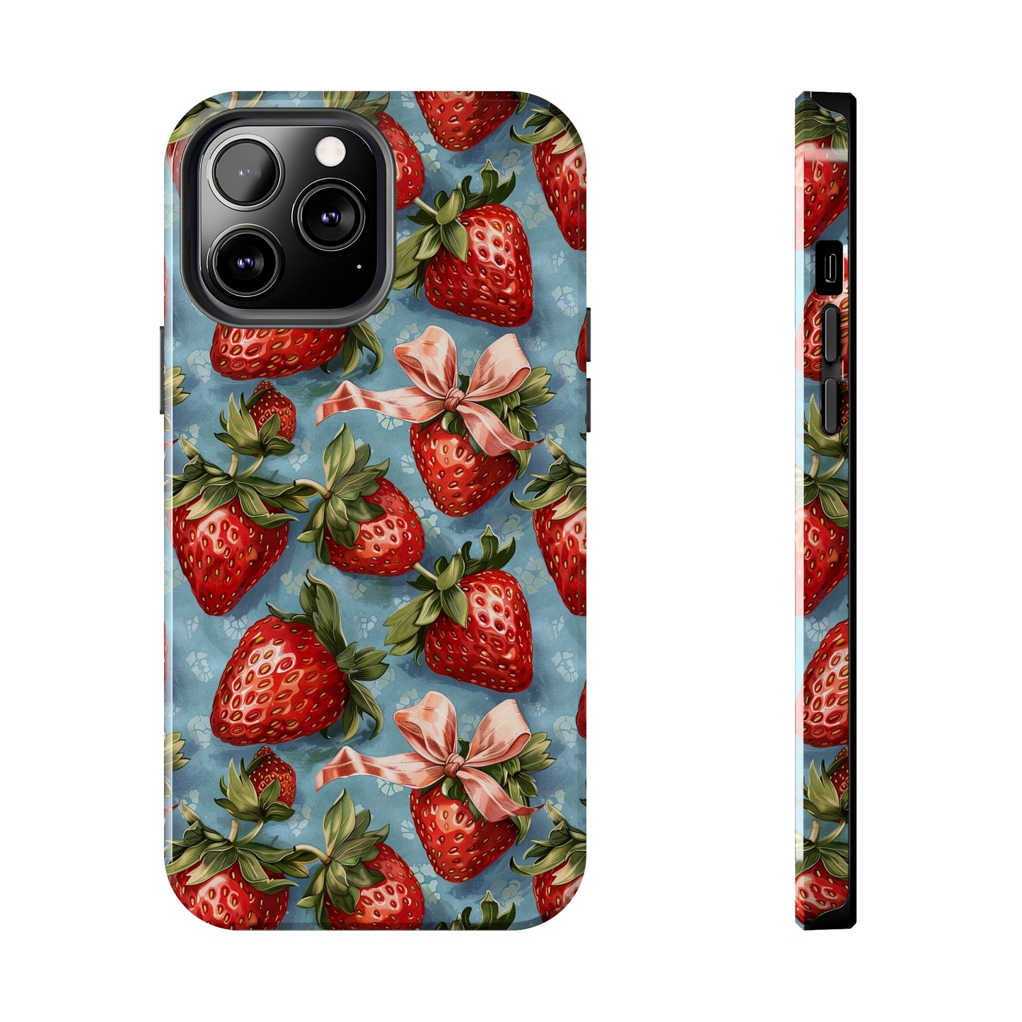 Bows and Berries 2 Phone Case for iPhone - Lightweight, Impact Resistant, Wireless Charging Compatible