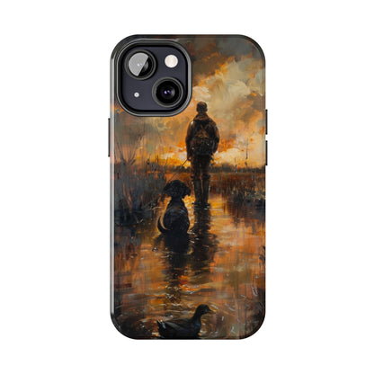 Water Color Mans Best Friend Phone Case for iPhone - Lightweight, Impact Resistant, Wireless Charging Compatible