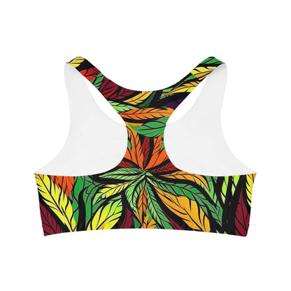 Cannabis Leaf Seamless Sports Bra