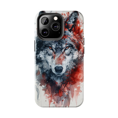 Biomorphism Style Wolf Phone Case for iPhone - Lightweight, Impact Resistant, Wireless Charging Compatible