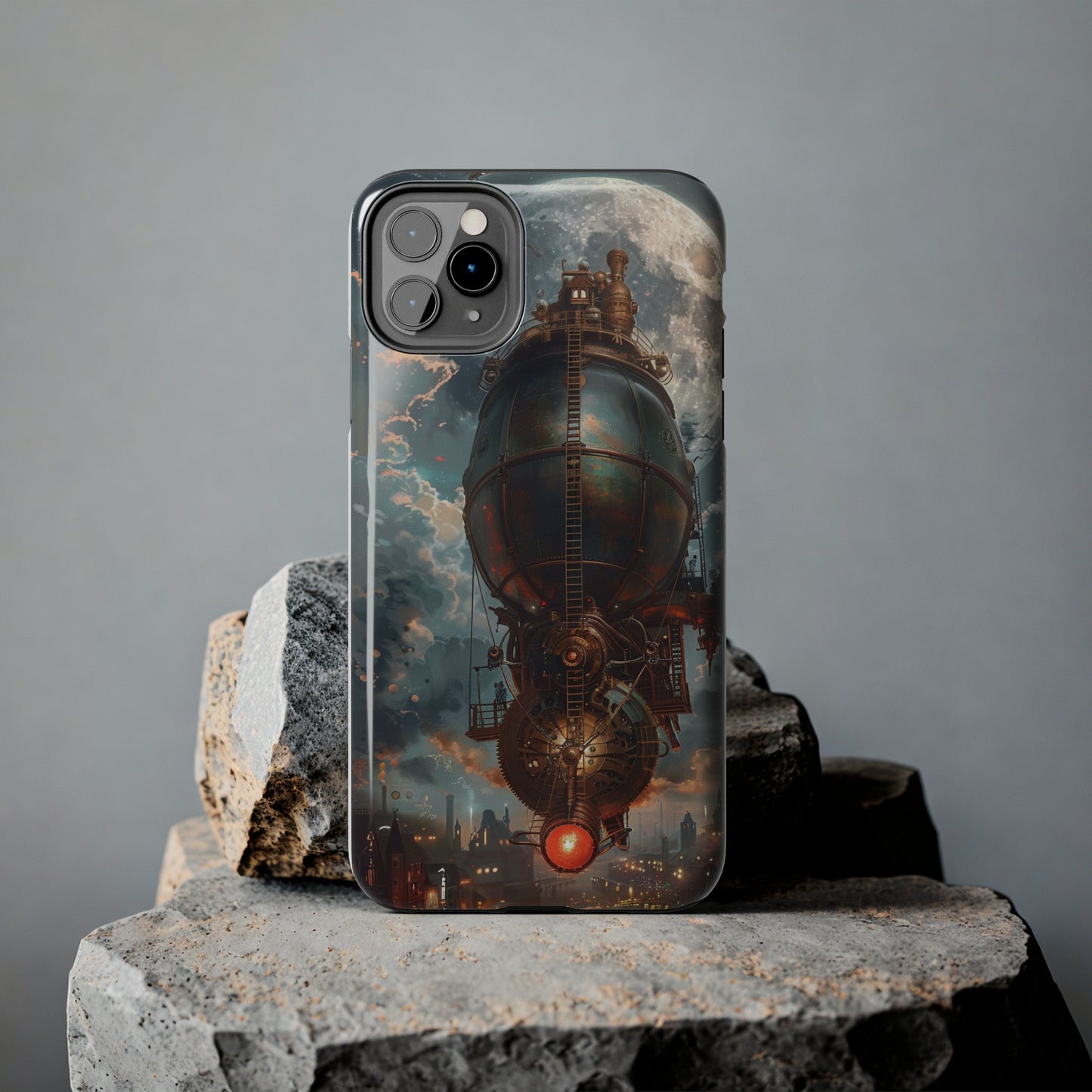 Steampunk Adventure Phone Case for iPhone - Lightweight, Impact Resistant, Wireless Charging Compatible