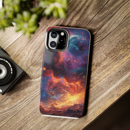 Cosmic Space Phone Case for iPhone - Lightweight, Impact Resistant, Wireless Charging Compatible