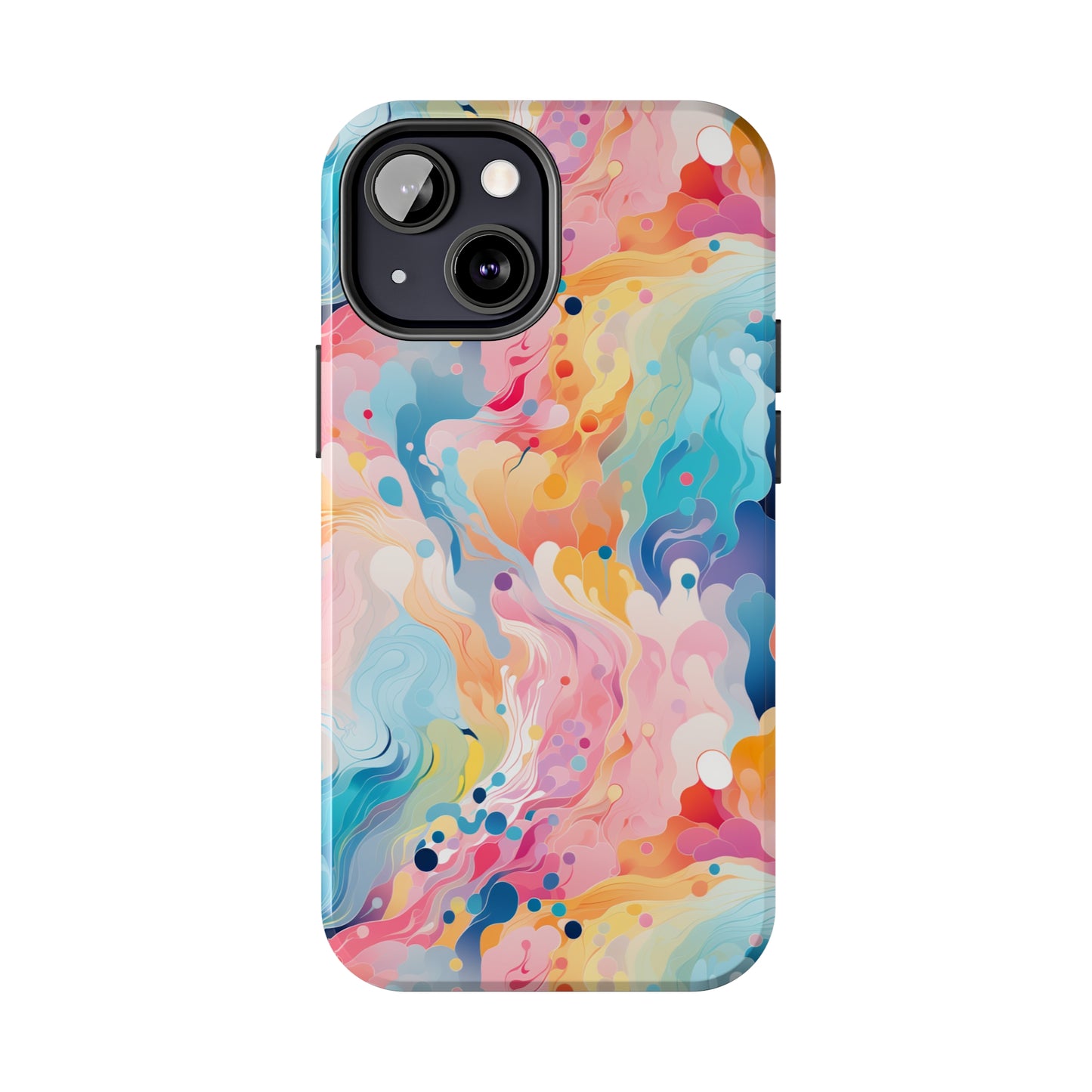 AI Psychedelic Pattern Phone Case for iPhone - Lightweight, Impact Resistant, Wireless Charging Compatible-AI phone case-AI By AJ