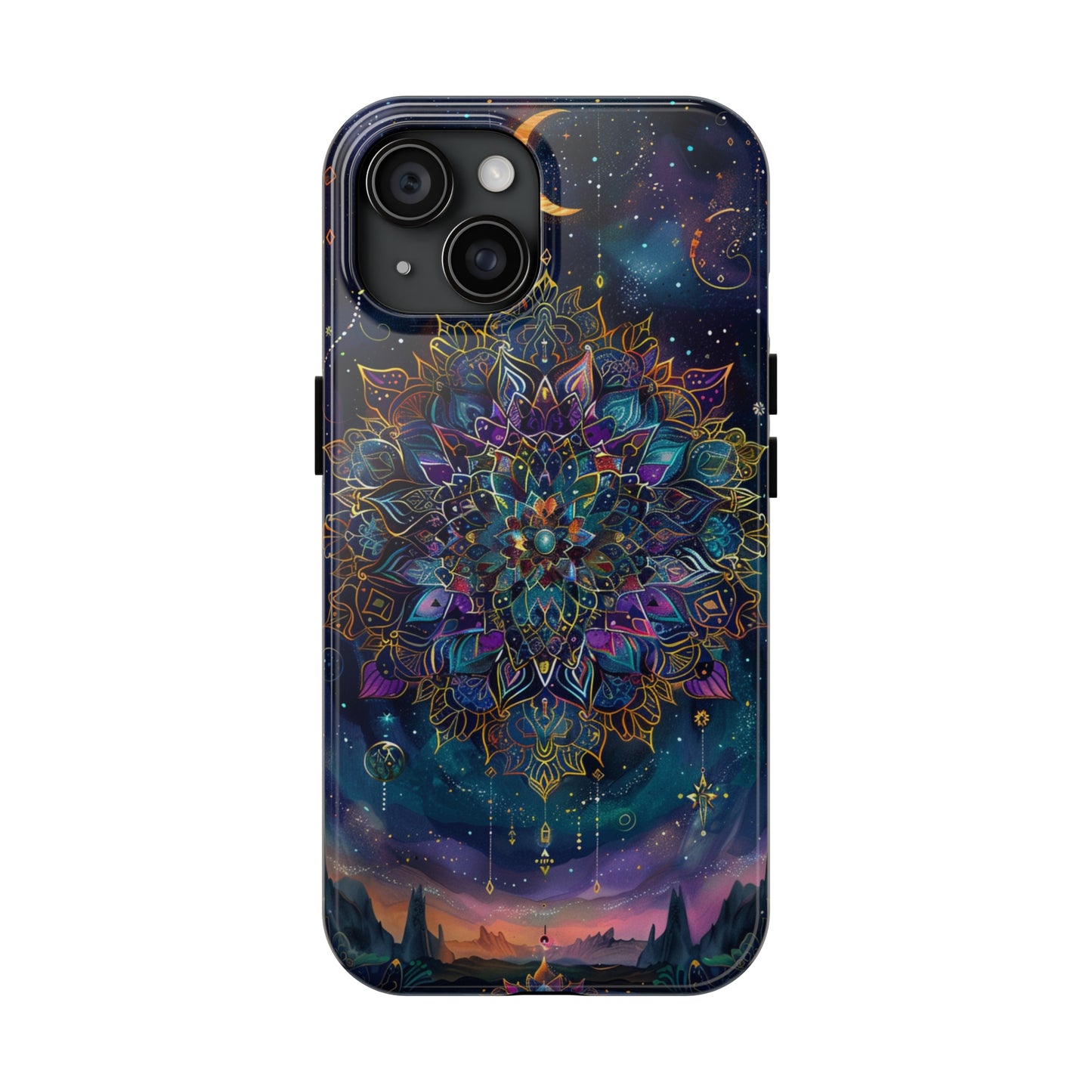 Mandala Pattern Phone Case 3 for iPhone - Lightweight, Impact Resistant, Wireless Charging Compatible