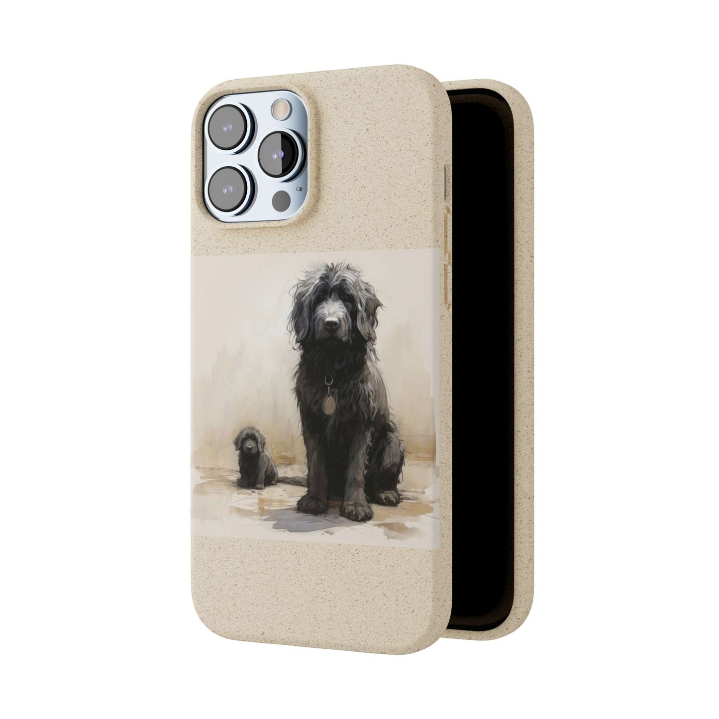 Biodegradable Custom Pet Phone Case, Dog iPhone Case, Doodle Phone Case, Newfypoo, Puppy phone case-AI phone case-AI By AJ