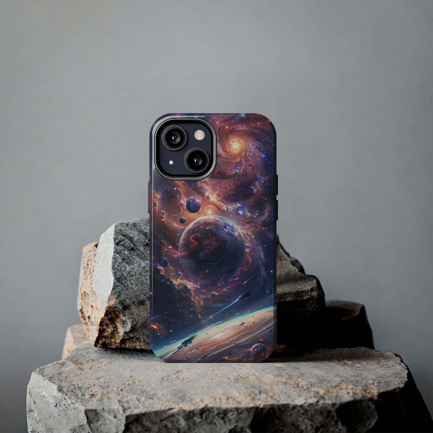 Cosmic Scene Phone Case for iPhone - Lightweight, Impact Resistant, Wireless Charging Compatible