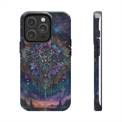 Mandala Pattern Phone Case 3 for iPhone - Lightweight, Impact Resistant, Wireless Charging Compatible