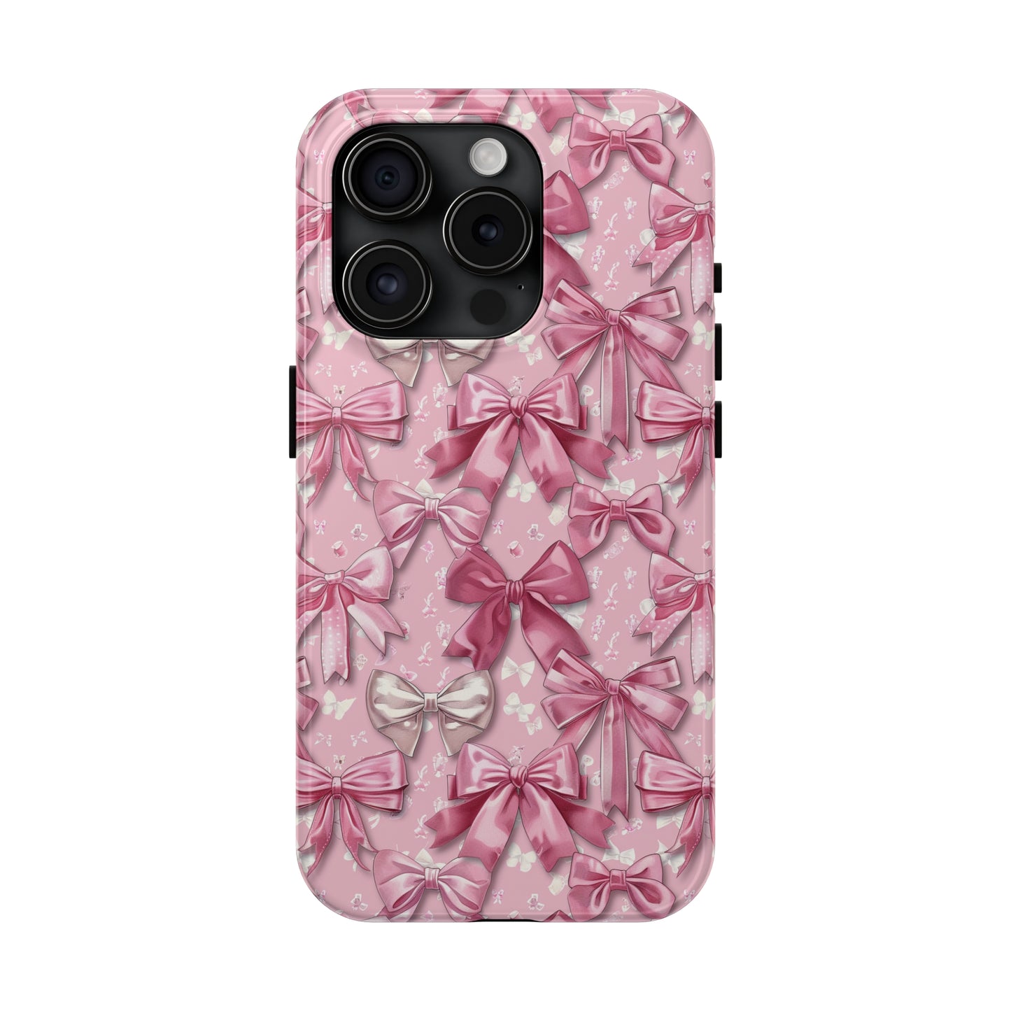 Pink Bows 4 Phone Case for iPhone - Lightweight, Impact Resistant, Wireless Charging Compatible