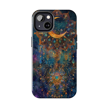 Mandala Pattern Phone Case 4 for iPhone - Lightweight, Impact Resistant, Wireless Charging Compatible