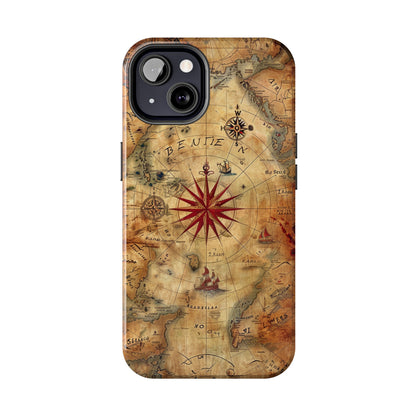 Ancient Cartography Phone Case for iPhone - Lightweight, Impact Resistant, Wireless Charging Compatible