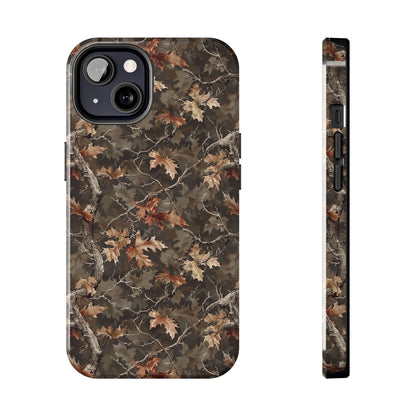 Brown Camo Phone Case for iPhone - Lightweight, Impact Resistant, Wireless Charging Compatible