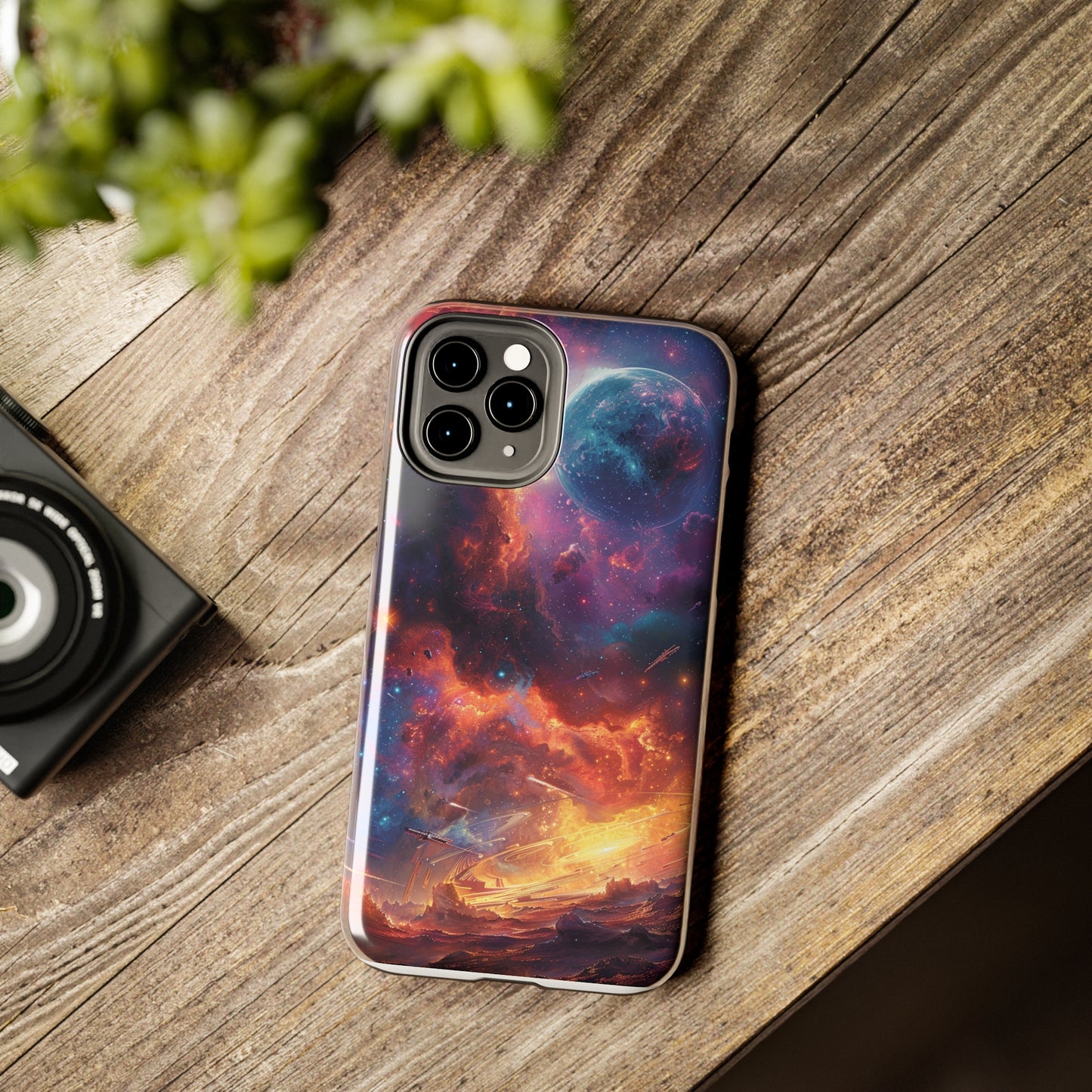 Cosmic Space Phone Case for iPhone - Lightweight, Impact Resistant, Wireless Charging Compatible