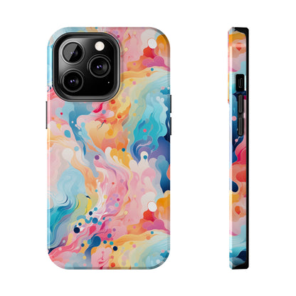 AI Psychedelic Pattern Phone Case for iPhone - Lightweight, Impact Resistant, Wireless Charging Compatible-AI phone case-AI By AJ