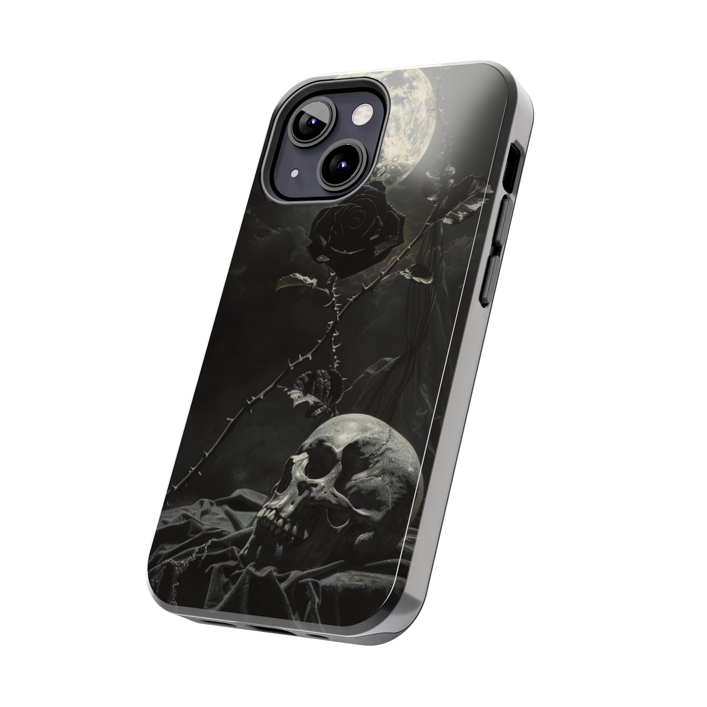 Gothic Elegance Phone Case for iPhone - Lightweight, Impact Resistant, Wireless Charging Compatible