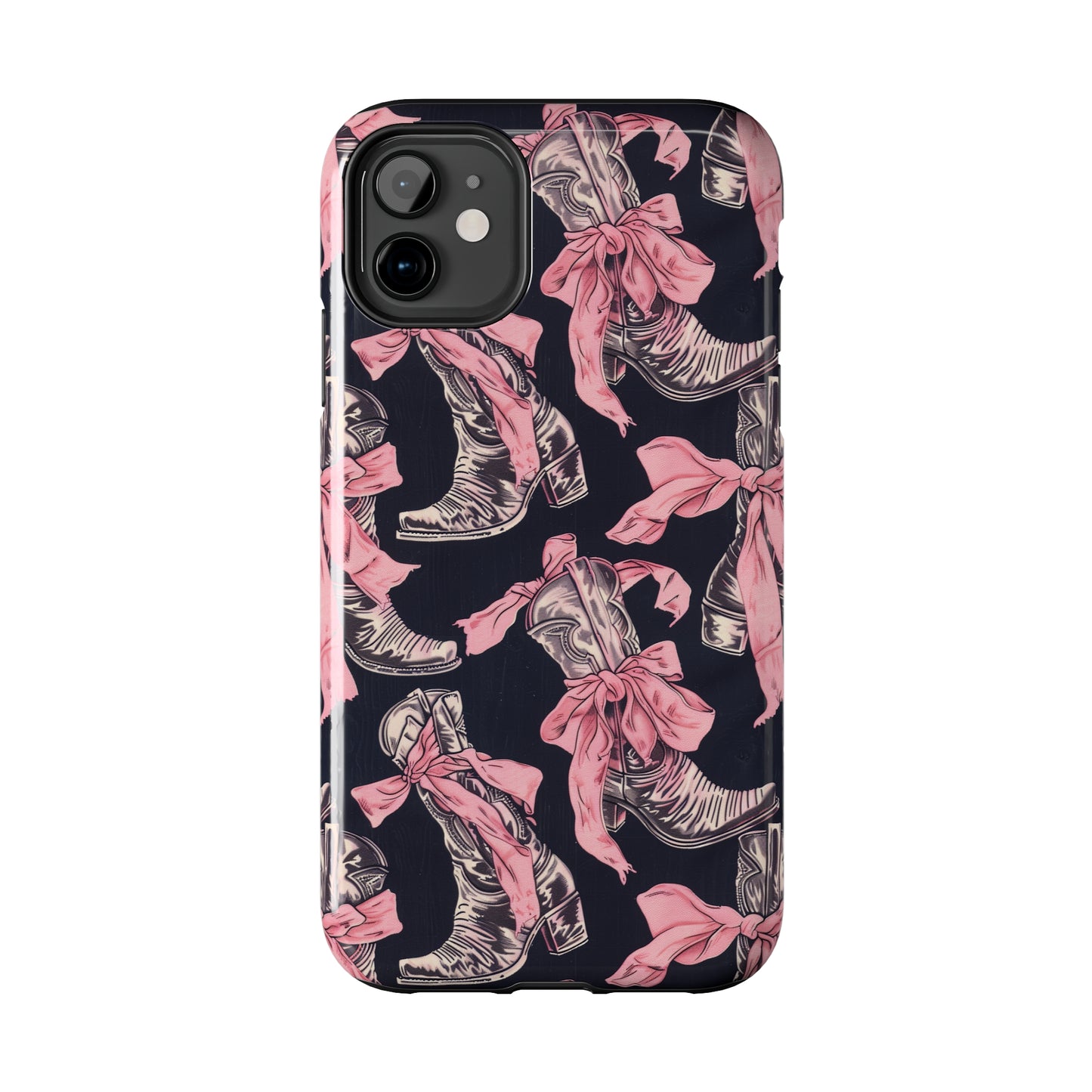 Bows and Boots 3 Phone Case for iPhone - Lightweight, Impact Resistant, Wireless Charging Compatible