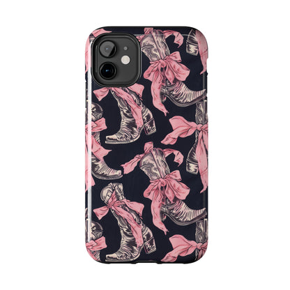 Bows and Boots 3 Phone Case for iPhone - Lightweight, Impact Resistant, Wireless Charging Compatible