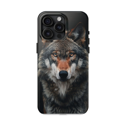 The Arte Povera Style Wolf Head 2 Phone Case for iPhone - Lightweight, Impact Resistant, Wireless Charging Compatible