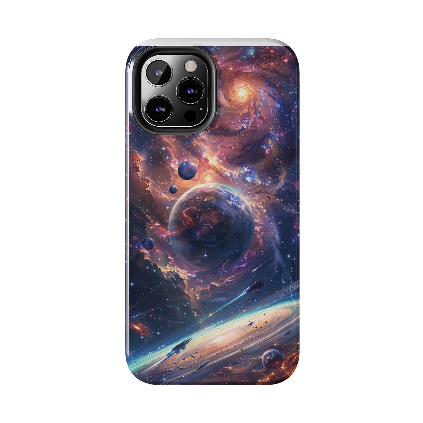 Cosmic Scene Phone Case for iPhone - Lightweight, Impact Resistant, Wireless Charging Compatible