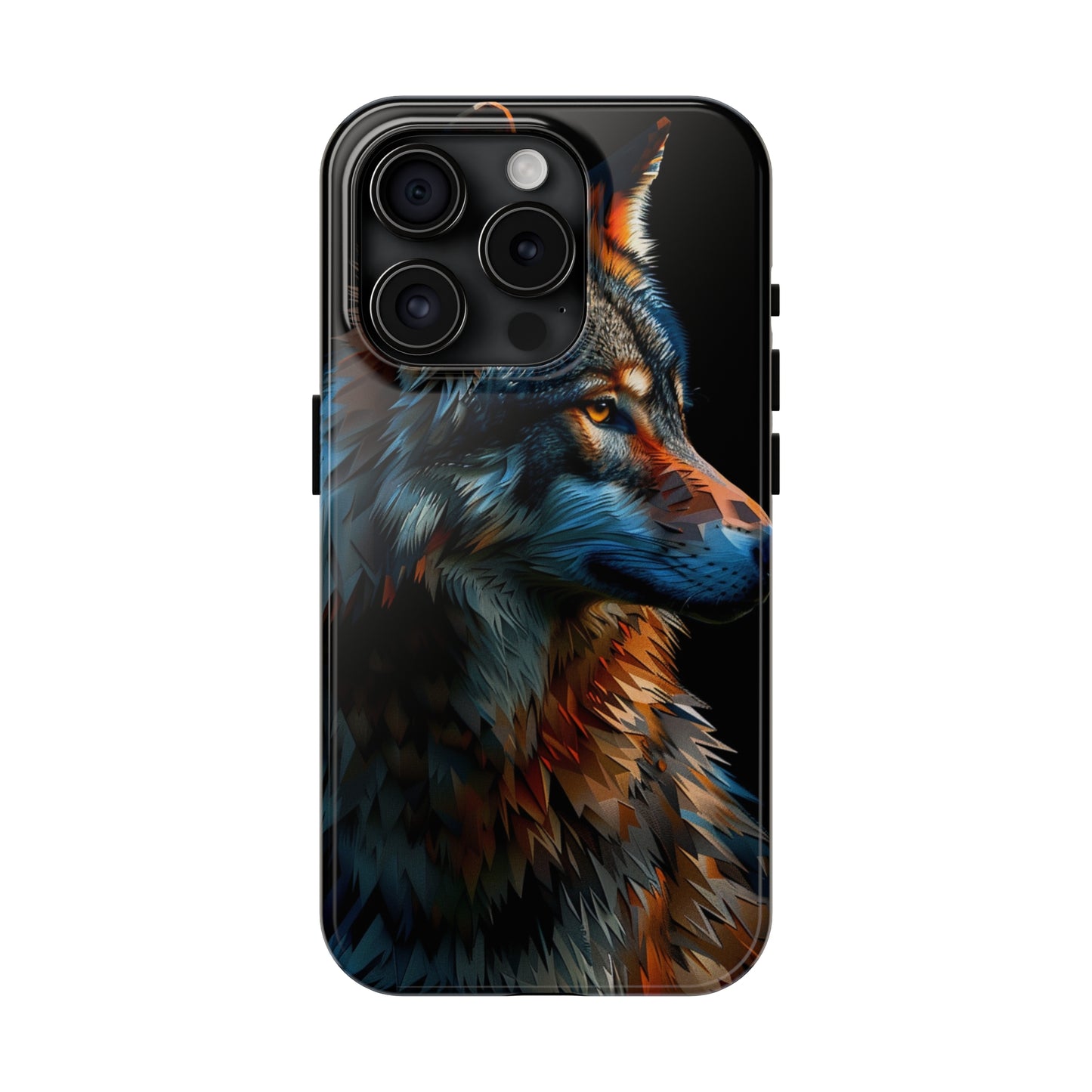 Biomorphism Style Wolf Phone Case 2 for iPhone - Lightweight, Impact Resistant, Wireless Charging Compatible