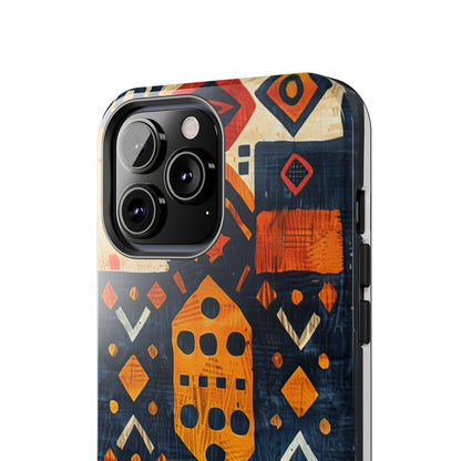 Cultural Tapestry Phone Case for iPhone - Lightweight, Impact Resistant, Wireless Charging Compatible