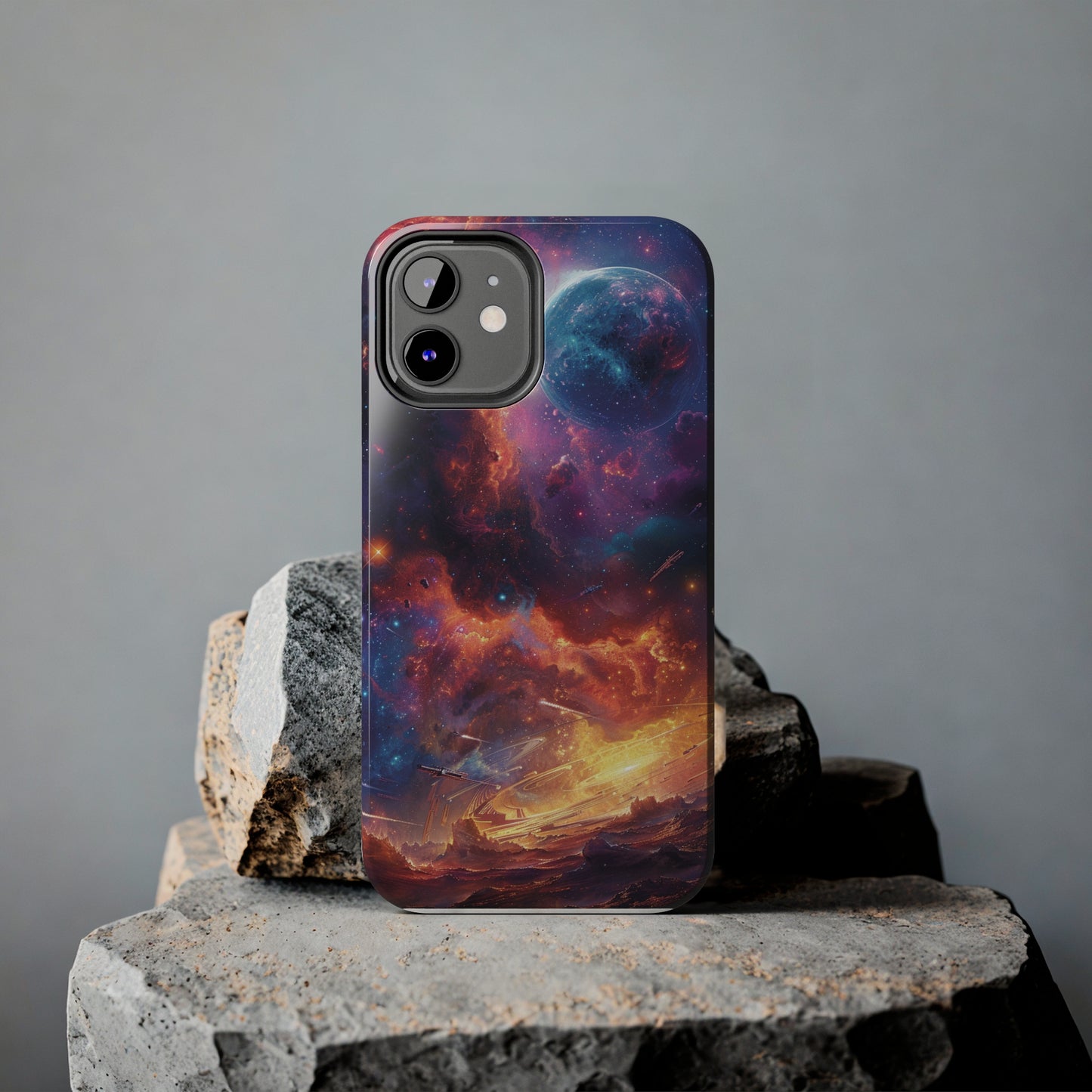 Cosmic Space Phone Case for iPhone - Lightweight, Impact Resistant, Wireless Charging Compatible