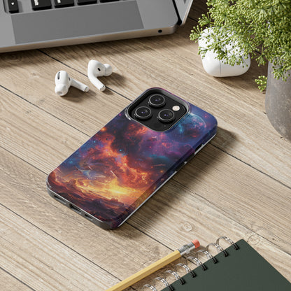 Cosmic Space Phone Case for iPhone - Lightweight, Impact Resistant, Wireless Charging Compatible