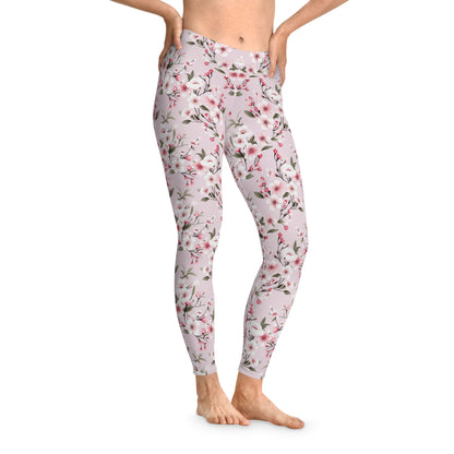 Cherry Blossom Flower Stretchy Leggings