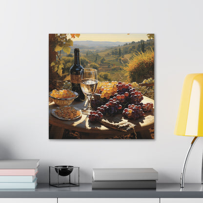 Wine Lover Canvas Gallery Wrap Series 1 A | Beautiful Wine Cellar Art Series | Kitchen Decor