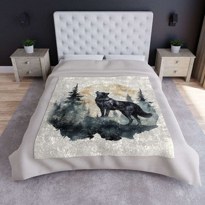 Another Crushed Velvet Wolf Blanket